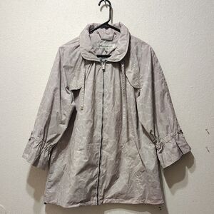 Gray‎ Contemporary Trench Coat Lightweight